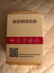 HOMOGO Product Packaging Box (likely for electronic device)