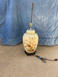 Ginger Jar Style Table Lamp with Floral Motif