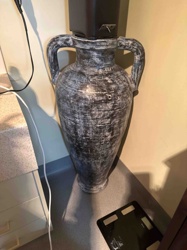 Distressed Finish Decorative Floor Amphora Vase