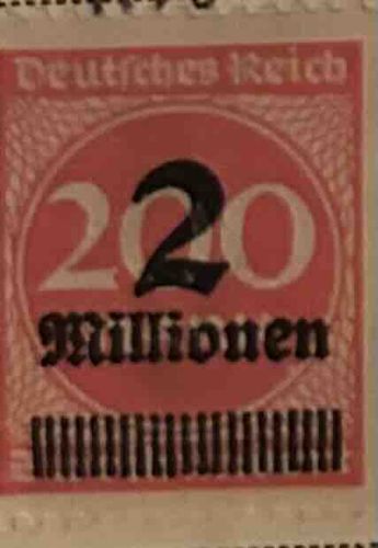 Deutsches Reich 200 Millionen Mark Postage Stamp