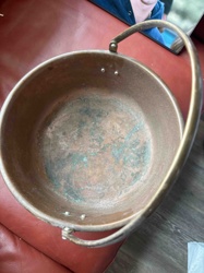 Vintage Copper Pot with Single Handle