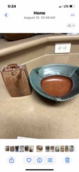 Artisan Ceramic Lidded Vessel and Asymmetrical Bowl Set