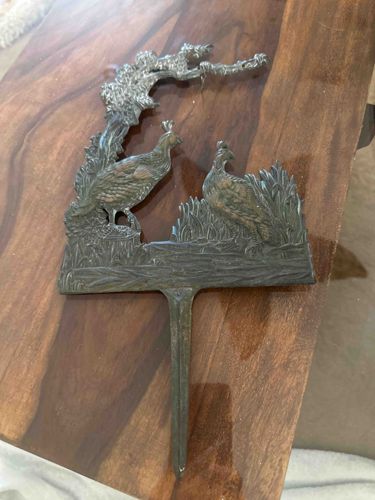 Vintage Cast Metal Pheasant Garden Stake