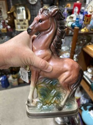 Brown Ceramic Horse Figurine