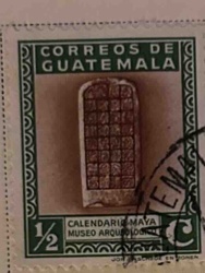 Guatemalan Postage Stamp featuring a Mayan Calendar