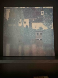 Lake Attersee Landscape Print (Likely After Gustav Klimt)