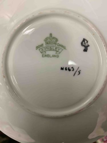 Aynsley Bone China Teacup/Saucer Underside
