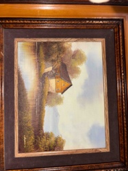 Lakeside Mill Landscape Painting