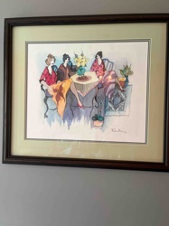 Watercolor Painting/Print of Four Women