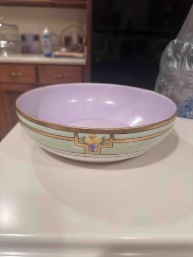 Limoges France Art Deco Porcelain Serving Bowl