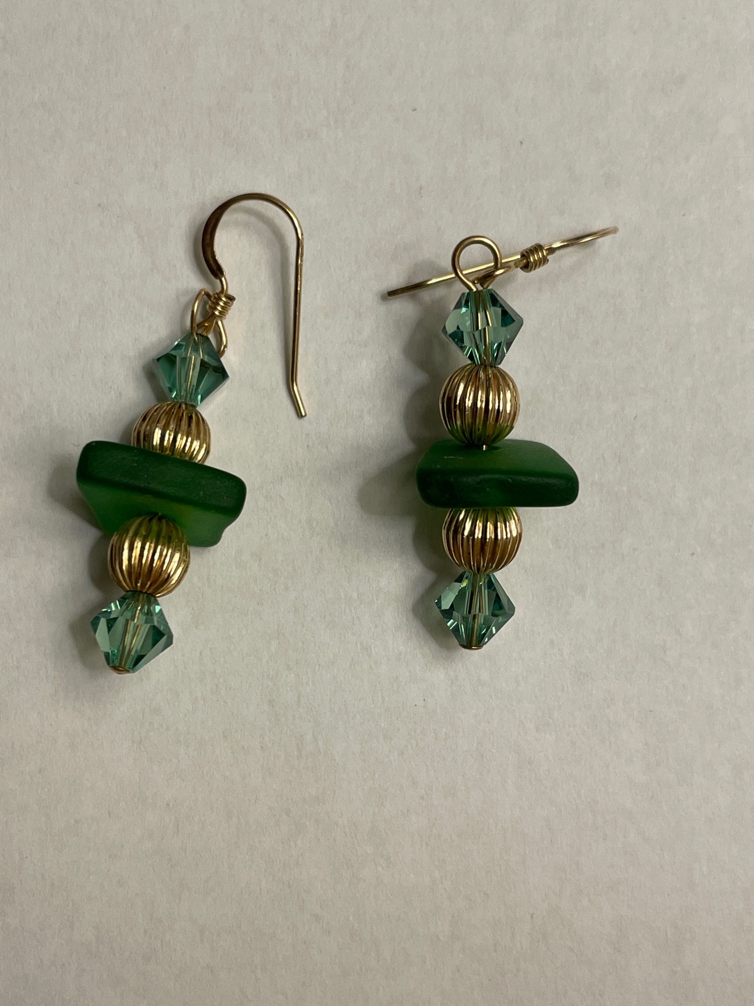 Submitted photo of Handmade beaded dangle earrings