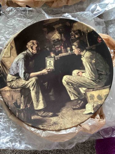 Norman Rockwell 'Looking at the Bottle' Collector Plate
