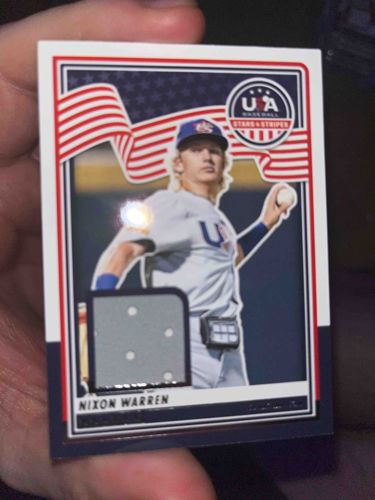 Nixon Warren 'Stars & Stripes' Relic Baseball Card