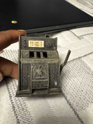 Vintage Cast Iron 'Golden Eagle' Slot Machine Still Bank