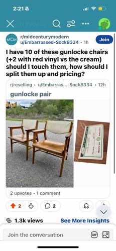 Gunlocke Mid-Century Modern Dining Chairs