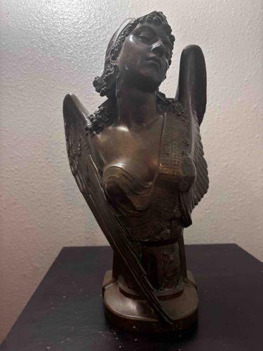 Egyptian Revival Winged Bust (Sphinx or Deity)