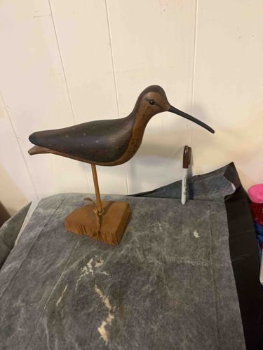 Carved Wooden Shorebird Decoy / Sculpture