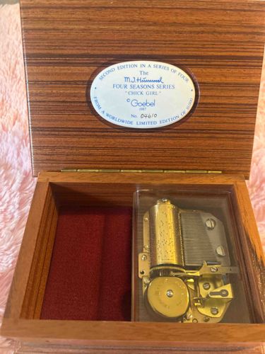 M.J. Hummel "Chick Girl" Four Seasons Series Limited Edition Music Box by Goebel