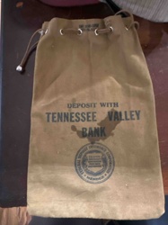 Vintage Tennessee Valley Bank Deposit Bag