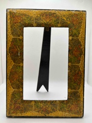 Antique Hand-Painted Kashmiri Lacquered Papier-Mâché Picture Frame