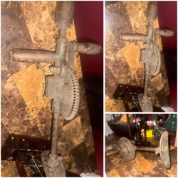 Antique Hand Breast Drill with Wooden Handles