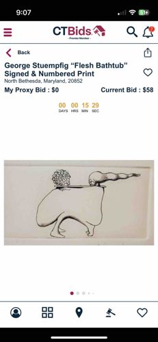 George Stuempfig "Flesh Bathtub" Signed & Numbered Print