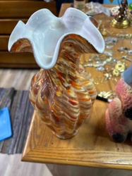 Mid-Century Murano Style Art Glass Vase