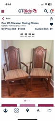 Pair of Chevron Dining Chairs