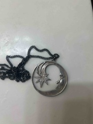 Man in the Moon and Star Pendant Necklace