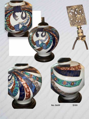 Japanese Imari Porcelain Lamp Bases