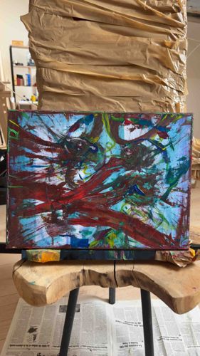 Contemporary Abstract Expressionist Painting on Canvas