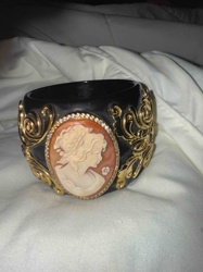 Amedeo Carved Cameo Cuff Bracelet