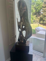 Abstract Metal Sculpture by Leonardo Nierman, 1973