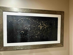 Abstract Expressionist-style Framed Artwork