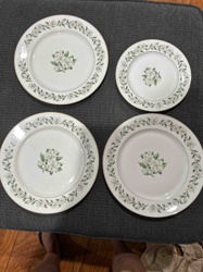 Magnolia Pattern Ceramic Dinnerware Plates