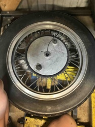 Motorcycle or Small Vehicle Spoked Wheel Assembly with Sprocket