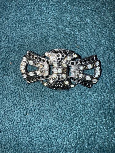 Rhinestone Bow Brooch