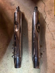 Chromed Motorcycle Exhaust Mufflers (Pair)