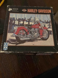 Harley-Davidson 1000 Piece Puzzle featuring a Red Motorcycle