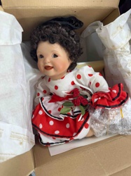 Porcelain Collector Doll in Flamenco-Style Attire