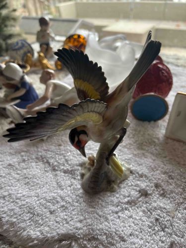 Porcelain Goldfinch Figurine