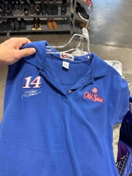 NASCAR Tony Stewart #14 Old Spice Blue Polo Shirt by Chase Authentics
