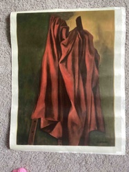 Draped Red Fabric Study Print