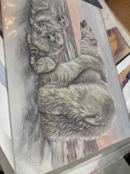 Polar Bear Family Art Print by Lyle T. Lindquist (1993)