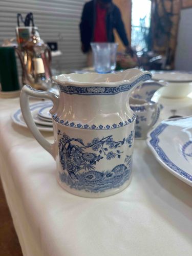 Blue and White Transferware Pitcher