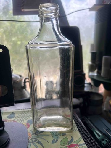 Clear Glass Threaded Bottle