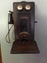 Antique Wall-Mounted Crank Telephone