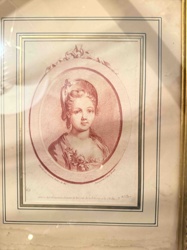 Demarteau Engraving: Princesse Royale Charlotte Marie de la Palatine