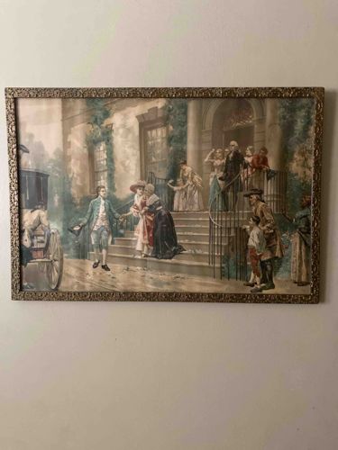 Framed Print: 'The Arrival' or 'Welcoming Guests'