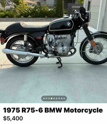 1975 BMW R75/6 Motorcycle